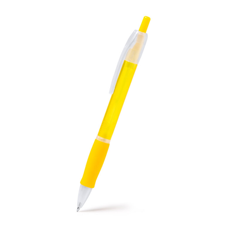 Bolígrafo amarillo modelo Ontario personalizable con logo