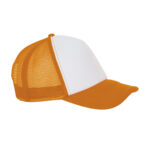 Gorra Bubble naranja personalizada con diseño en el frontal