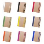 bloc colores de cartón con boligrafo personalizado con tu logotipo