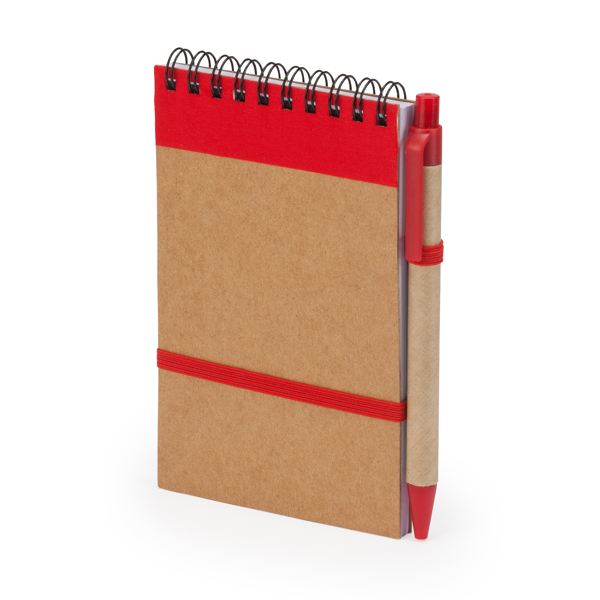 bloc pequeño lien rojo personalizado con tu logotipo