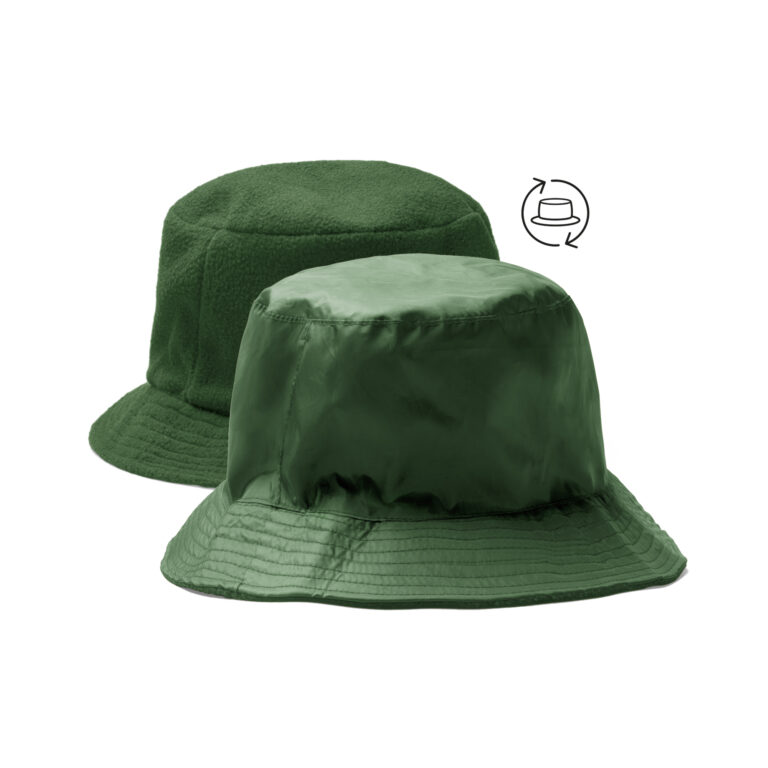 gorro reversible impermeable verde personalizado con tu logotipo