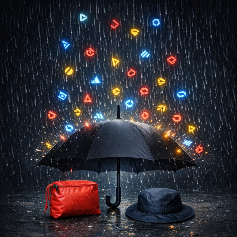 merchandising para dias de lluvia