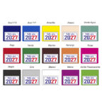 calendarios coche adhesivos colores disponibles